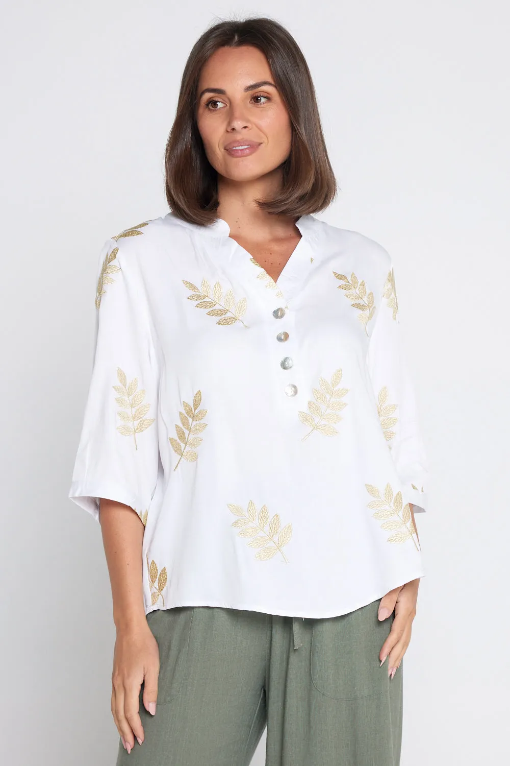 Marlie Top - Gold Leaf