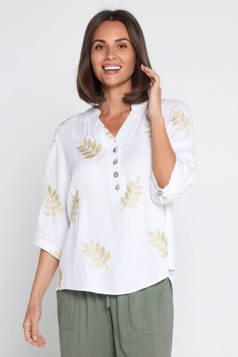 Marlie Top - Gold Leaf