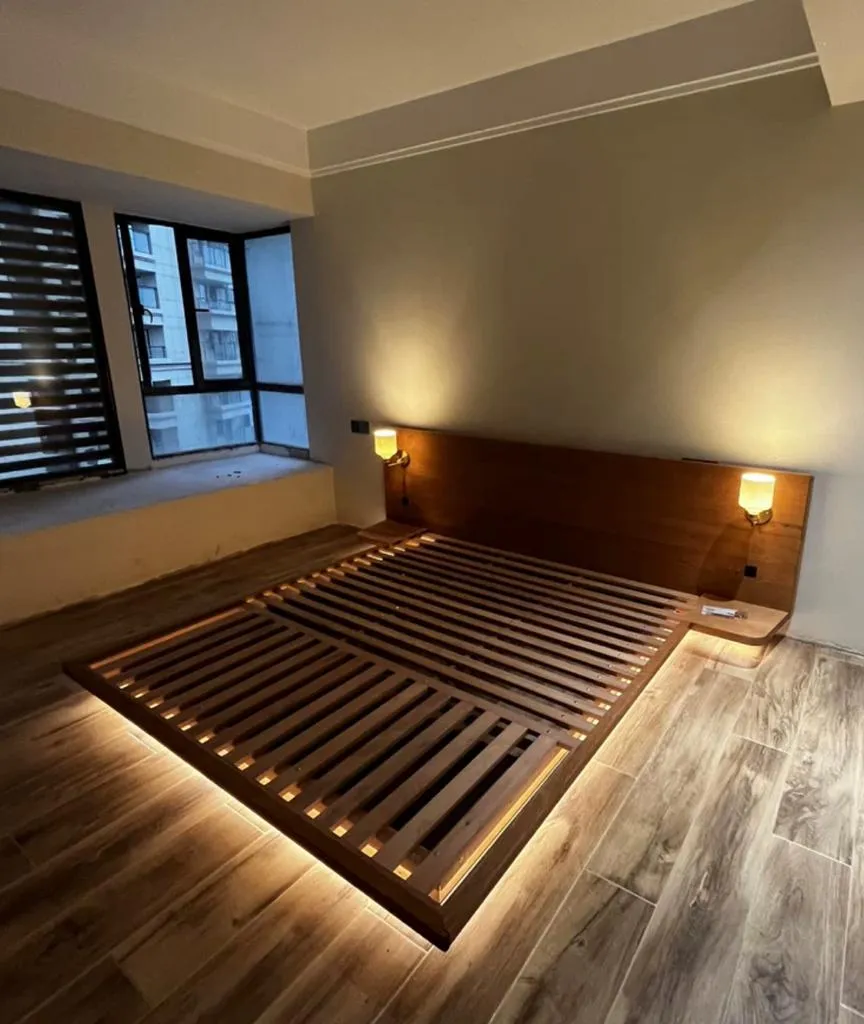 Melissa Floating Wooden Bed Frame