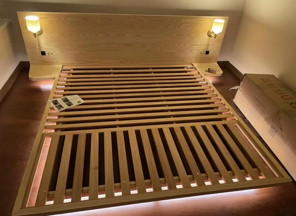 Melissa Floating Wooden Bed Frame