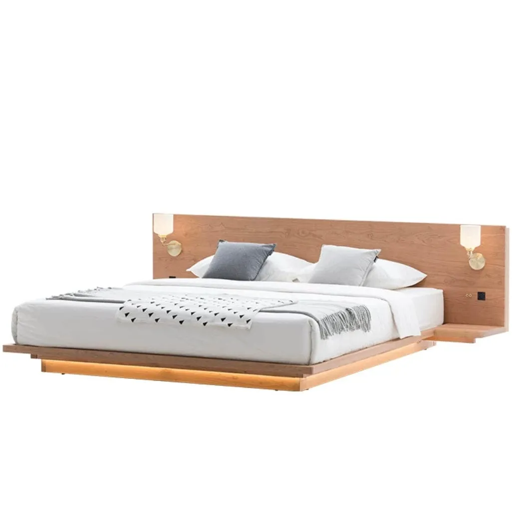 Melissa Floating Wooden Bed Frame