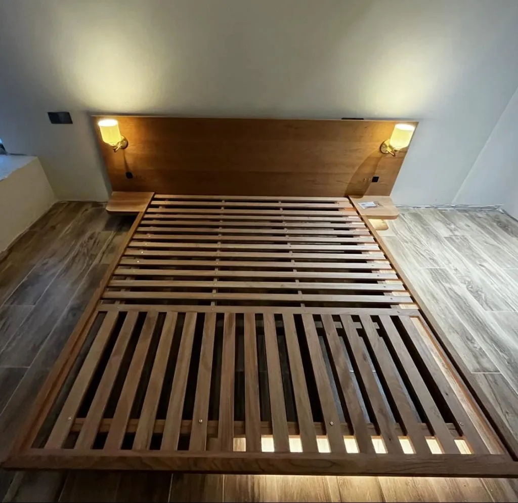 Melissa Floating Wooden Bed Frame