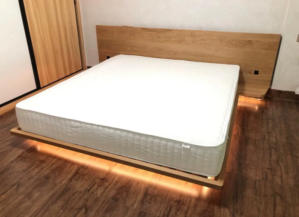 Melissa Floating Wooden Bed Frame