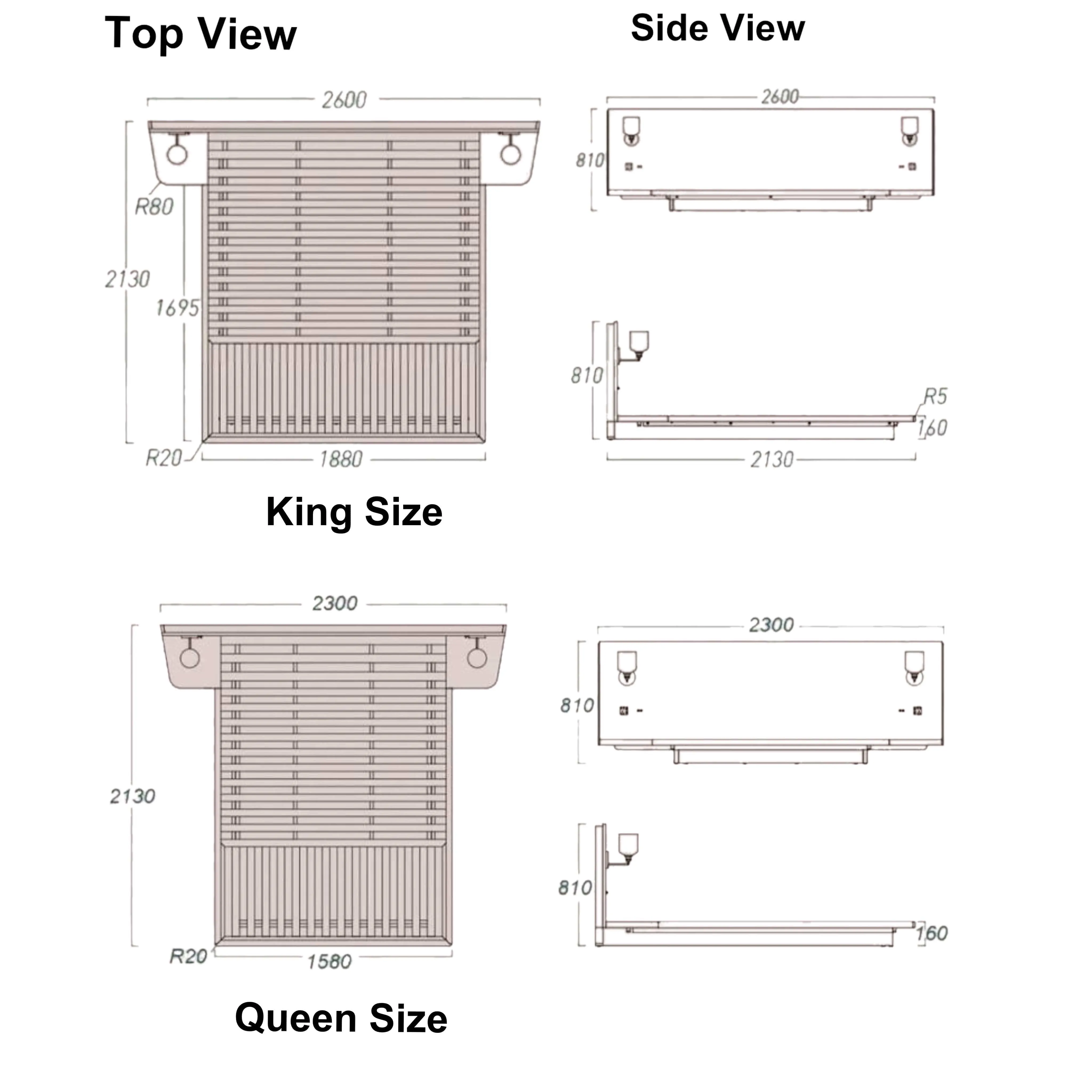 Melissa Floating Wooden Bed Frame