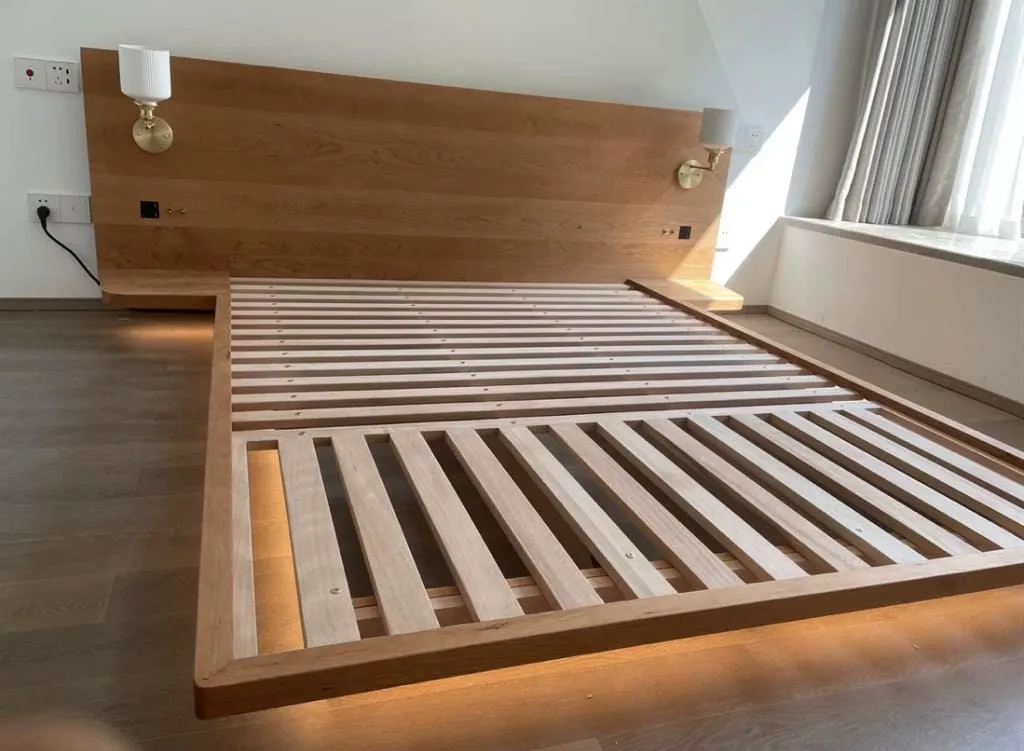 Melissa Floating Wooden Bed Frame