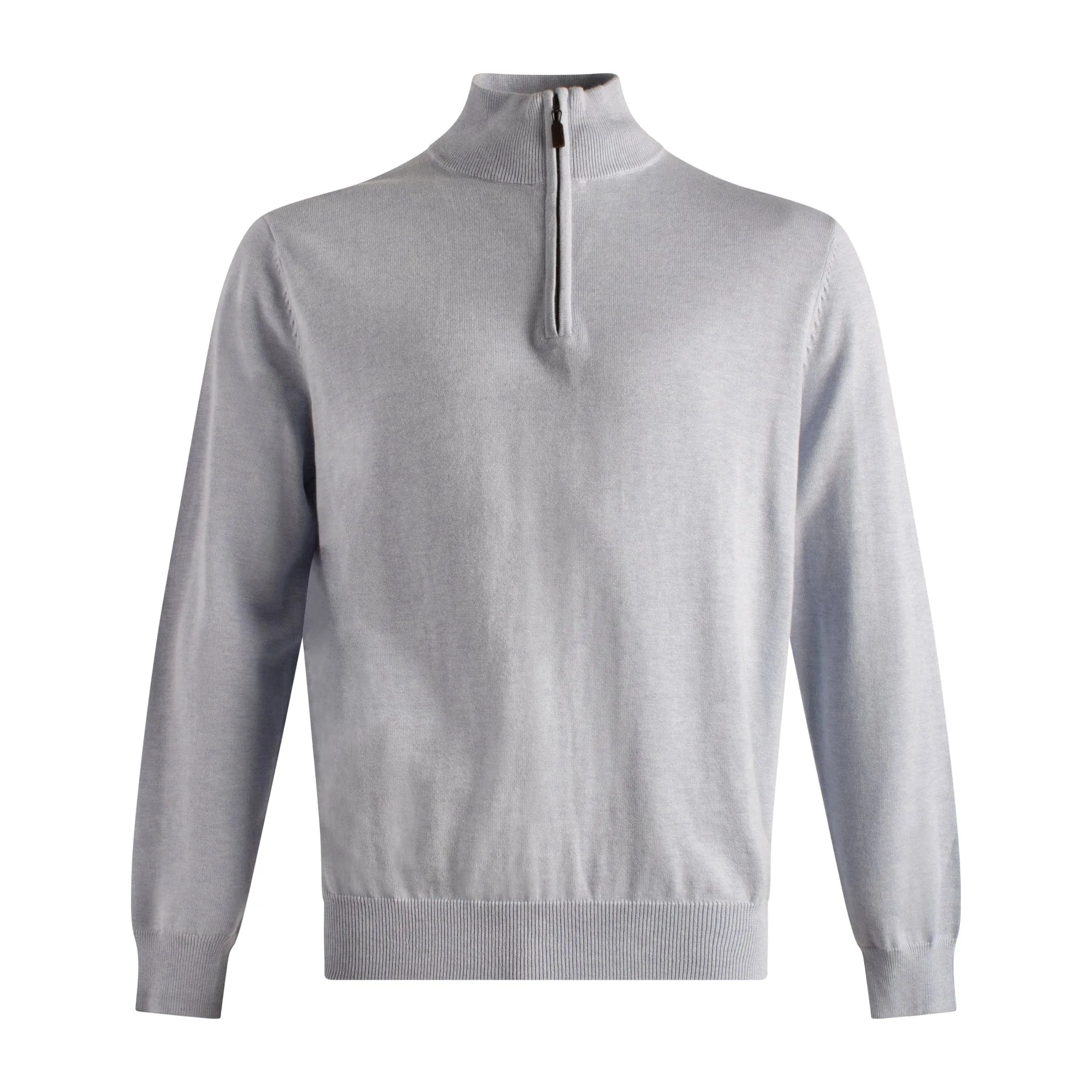 Mens Light Weight Quarter Zip Sweaters in Cotton Silk Nylon Available in 11-Color