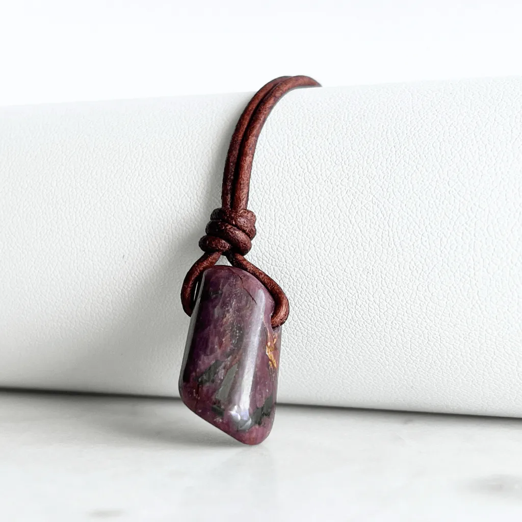 Natural OOAK Ruby Gemstone Pendant - Passionate Love