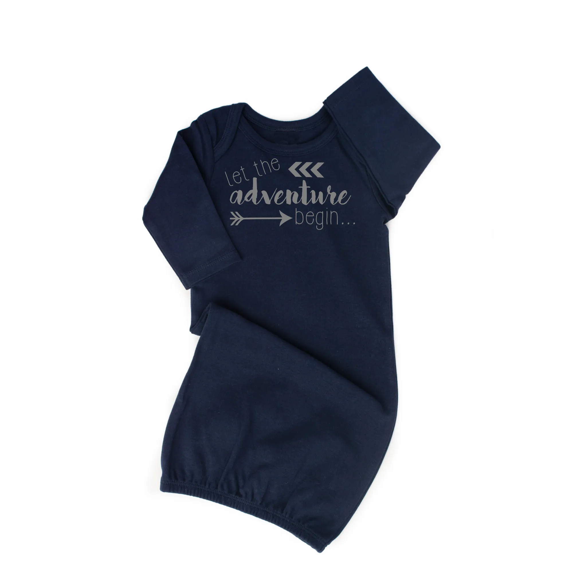 Navy Let the Adventure Begin gown