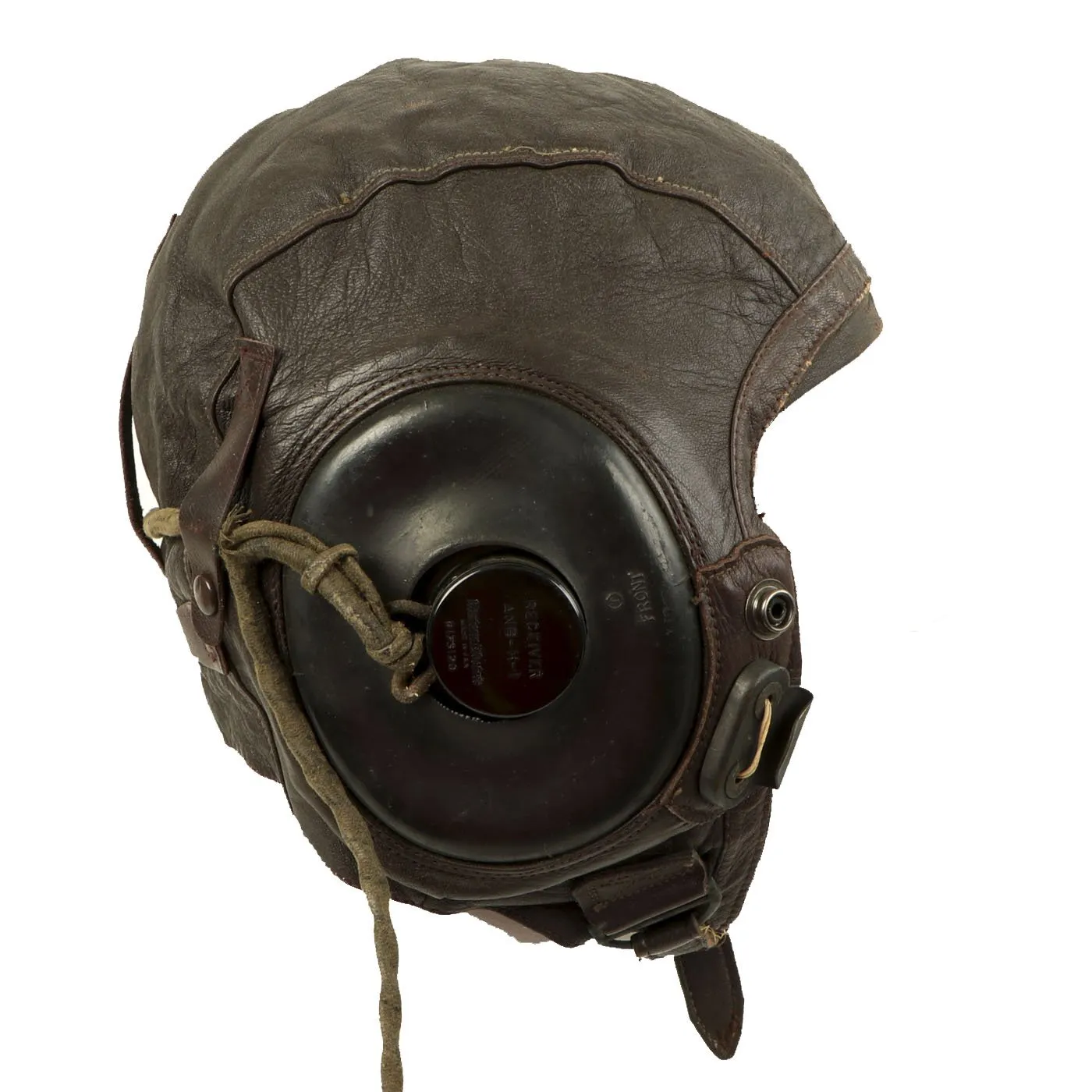 Original U.S. WWII Named Army Air Force Aviator Flight Helmet Set - Bausch and Lomb AN6531 Sunglass, A-14 Oxygen Mask, A-11 Flying Helmet