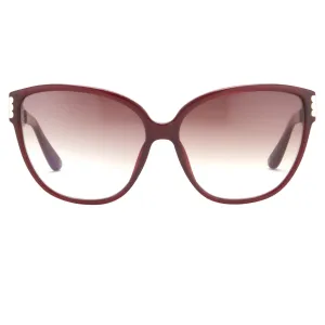 Oscar De La Renta Sunglasses Oval Deep Red and Brown