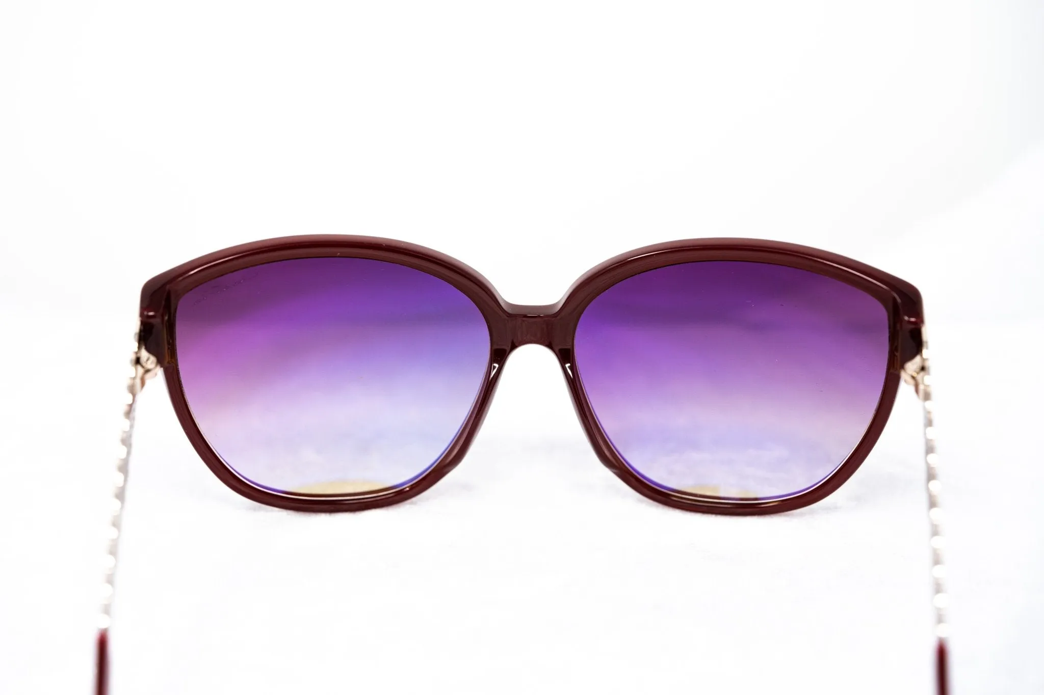 Oscar De La Renta Sunglasses Oval Deep Red and Brown