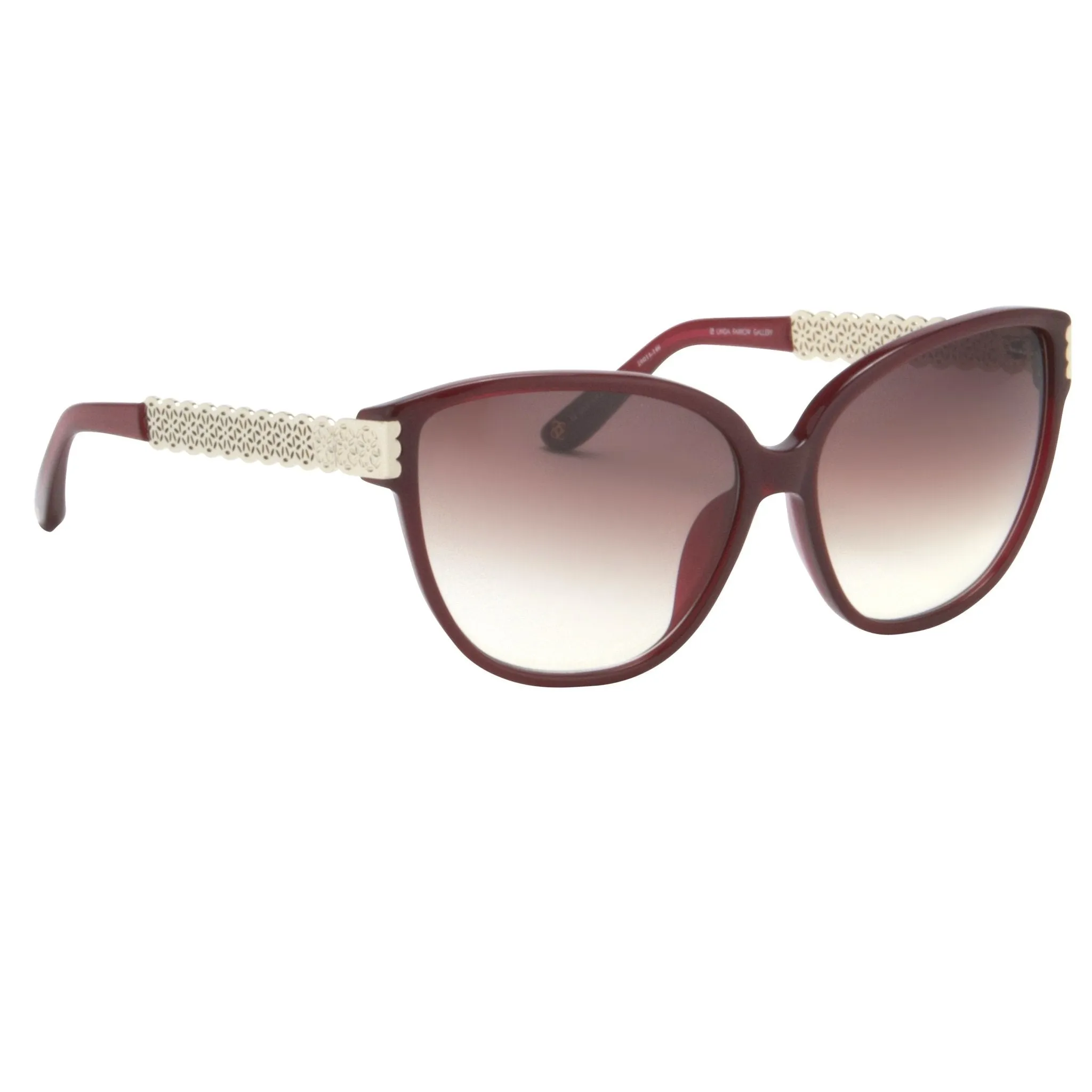 Oscar De La Renta Sunglasses Oval Deep Red and Brown