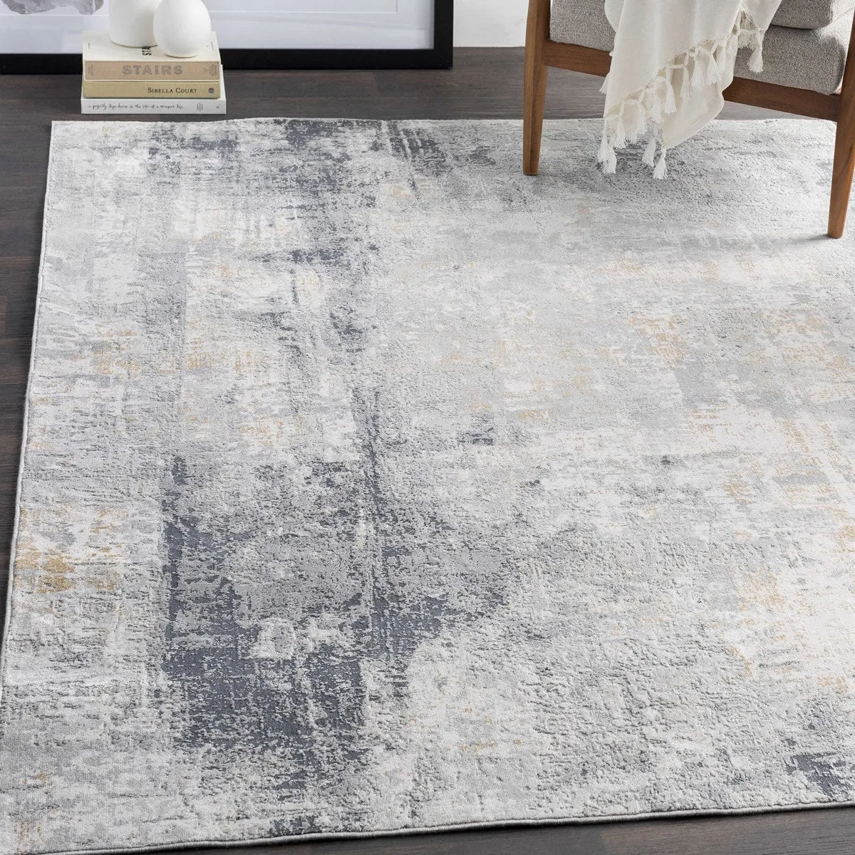 Paoli Gray Abstract 5 X 7.5 Rug