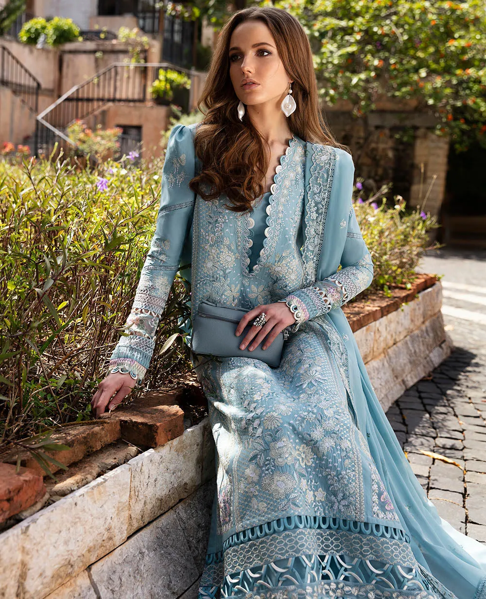 Republic Womenswear Ilana Eid Luxury Lawn – Azure (D4-B)