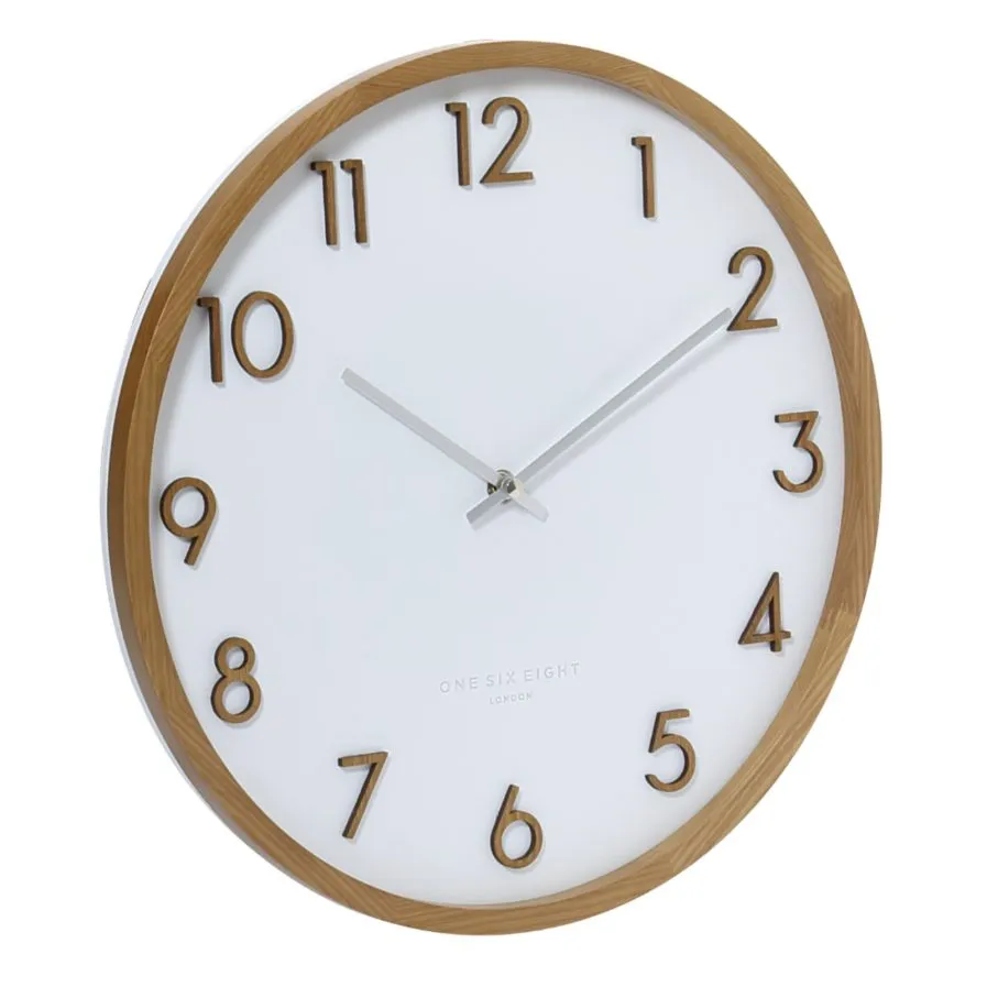 Scarlett | Silent Wall Clock | White