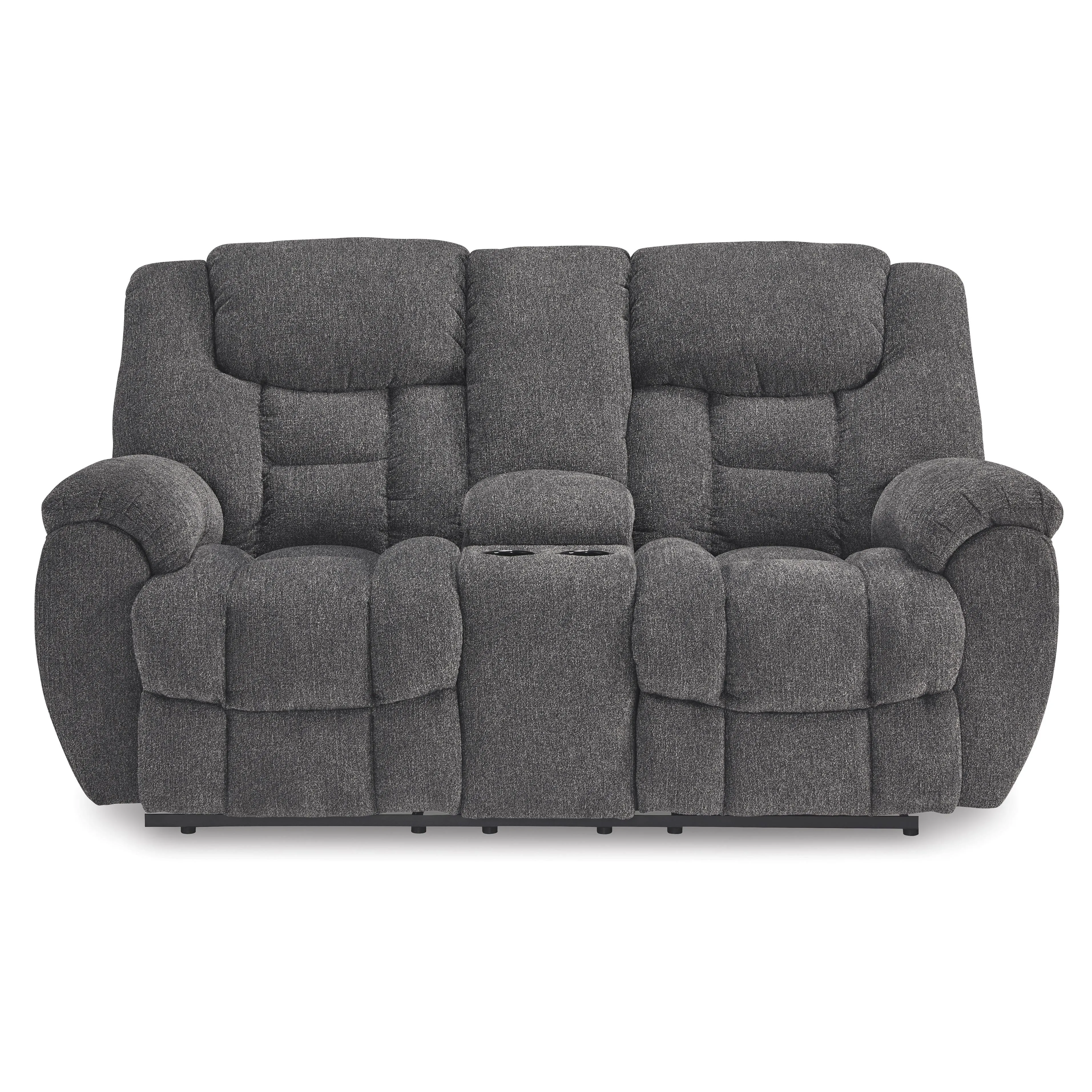 Signature Design by Ashley Foreside Reclining Fabric Loveseat with Console 3810494