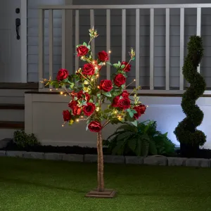 Small Red Rose Tree With  48 Warm White Led