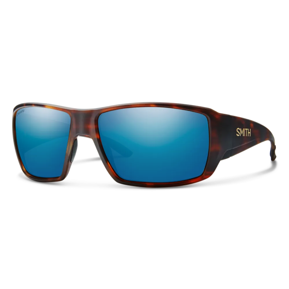 Smith Guide's Choice Matte Havana Frame - ChromaPop Glass Polarized Blue Mirror Lens - Polarized Sunglasses