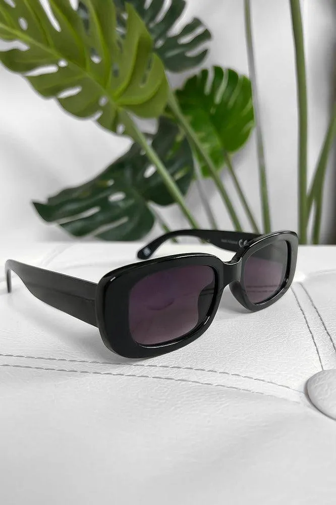 Stylish Oval Transparent Frame Sunglasses