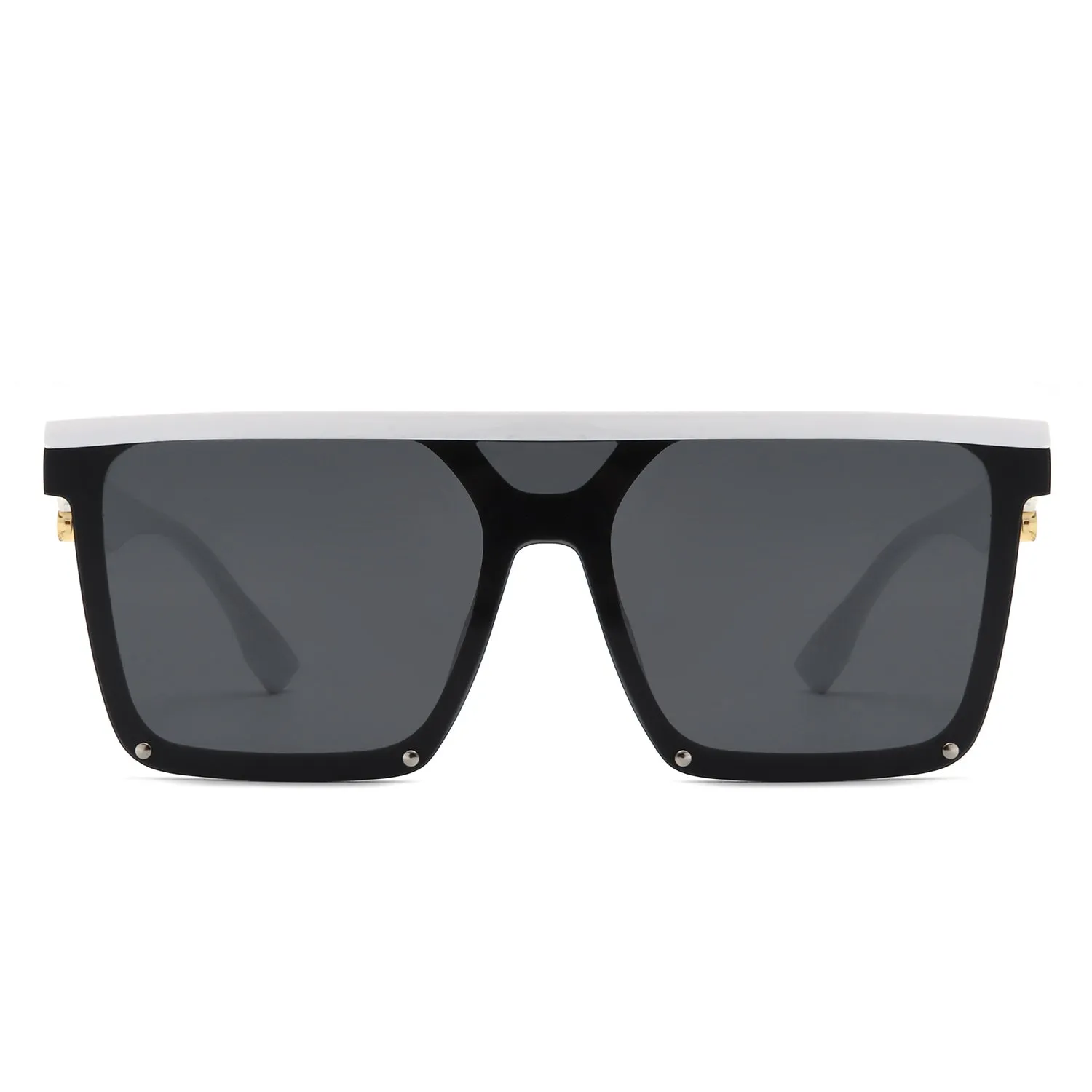 Sunquest - Oversized Square Flat Top Sunglasses for Women