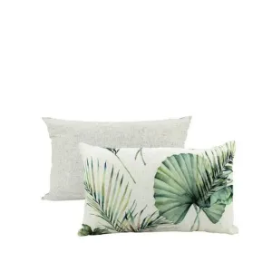 Tropical Foliage Linen Cushion