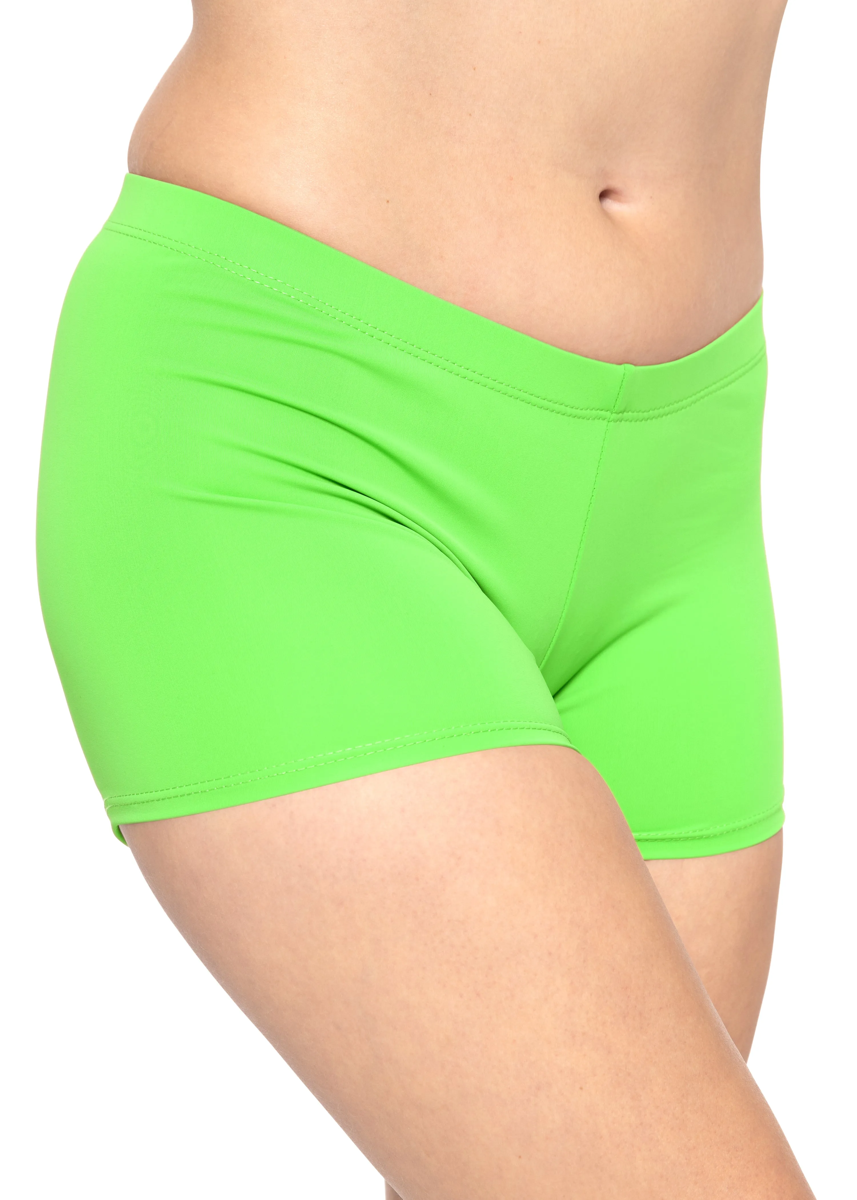 Women's Nylon Stretch Booty Shorts