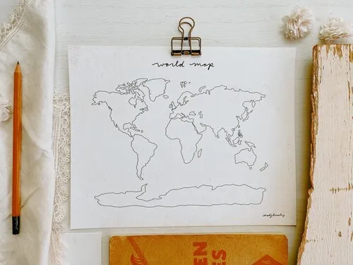 World Maps Prints