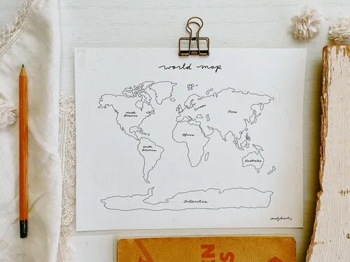 World Maps Prints