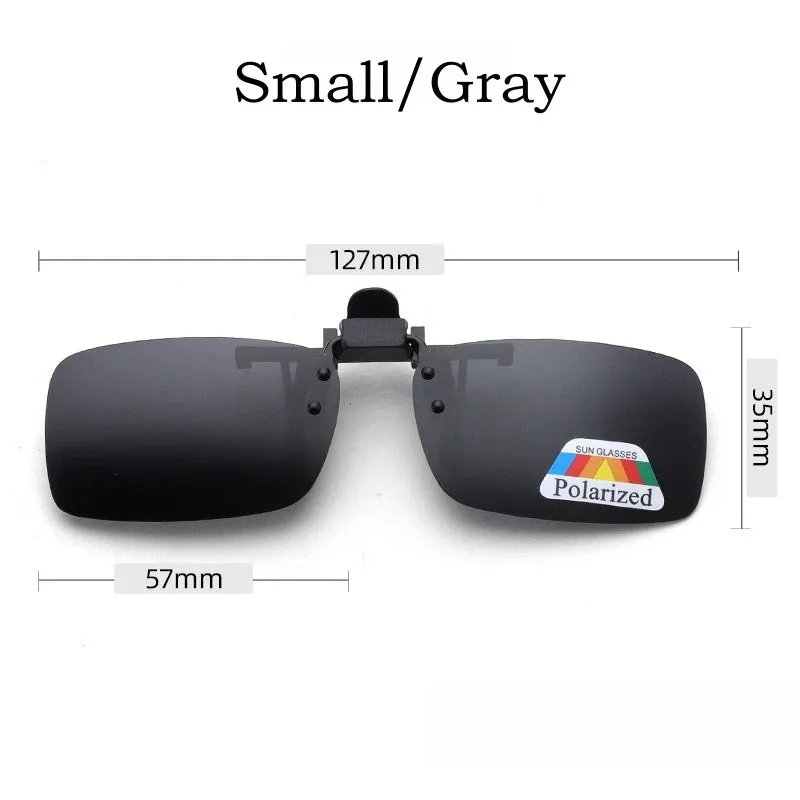 Yimaruili Unisex Square Polarized Alloy Plastic Clip On Sunglasses