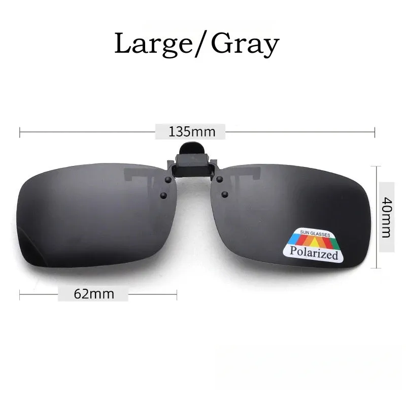 Yimaruili Unisex Square Polarized Alloy Plastic Clip On Sunglasses